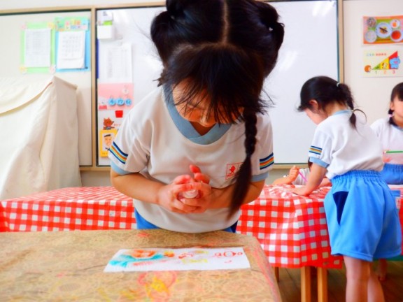 とんぼ組の様子 製作