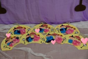 おすわりアート　ひな祭りver.🎎